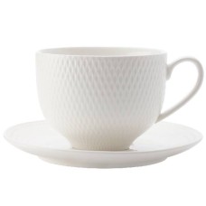 MAXWELL & WILLIAMS WHITE DIAMONDS COUPE CUP & SAUCER 220ML