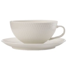 MAXWELL & WILLIAMS WHITE DIAMONDS COUPE CUP & SAUCER 250ML