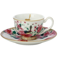 MAXWELL & WILLIAMS SILK ROAD WHITE 2PC CUP & SAUCERS 85ML