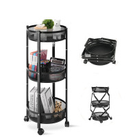 HOME etc. 3 TIER FOLDABLE TROLLEY