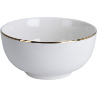 EH BOWL WITH GOLD RIM  13CM