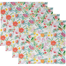 MAXWELL & WILLIAMS NATIVE BLOOMS SET OF 4 NAPKINS 45X45CM
